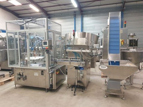 Remplisseuse boucheuse - visseuse rotative pour flacons  SAMAS  ALBA STR 16  2018  Reconditionné - Équipement professionnel d'occasion - Smart Reuse